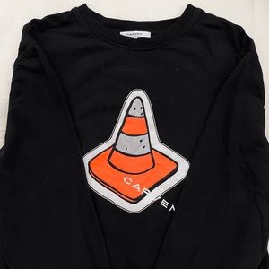 CARVEN - Logo Embroidered Traffic Cone Sweatshirt